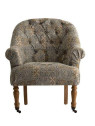 Fauteuil imprimé sur roulettes