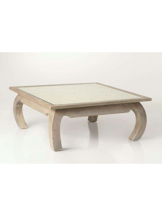 Table salon cérusée décor sculptée