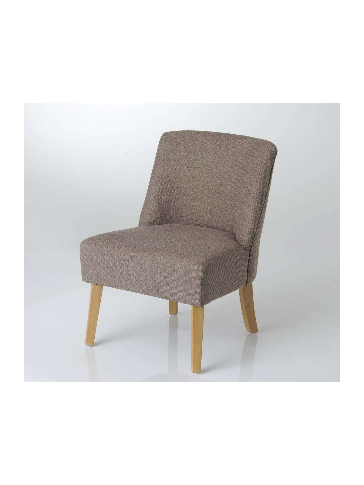 Fauteuil bas taupe chiné