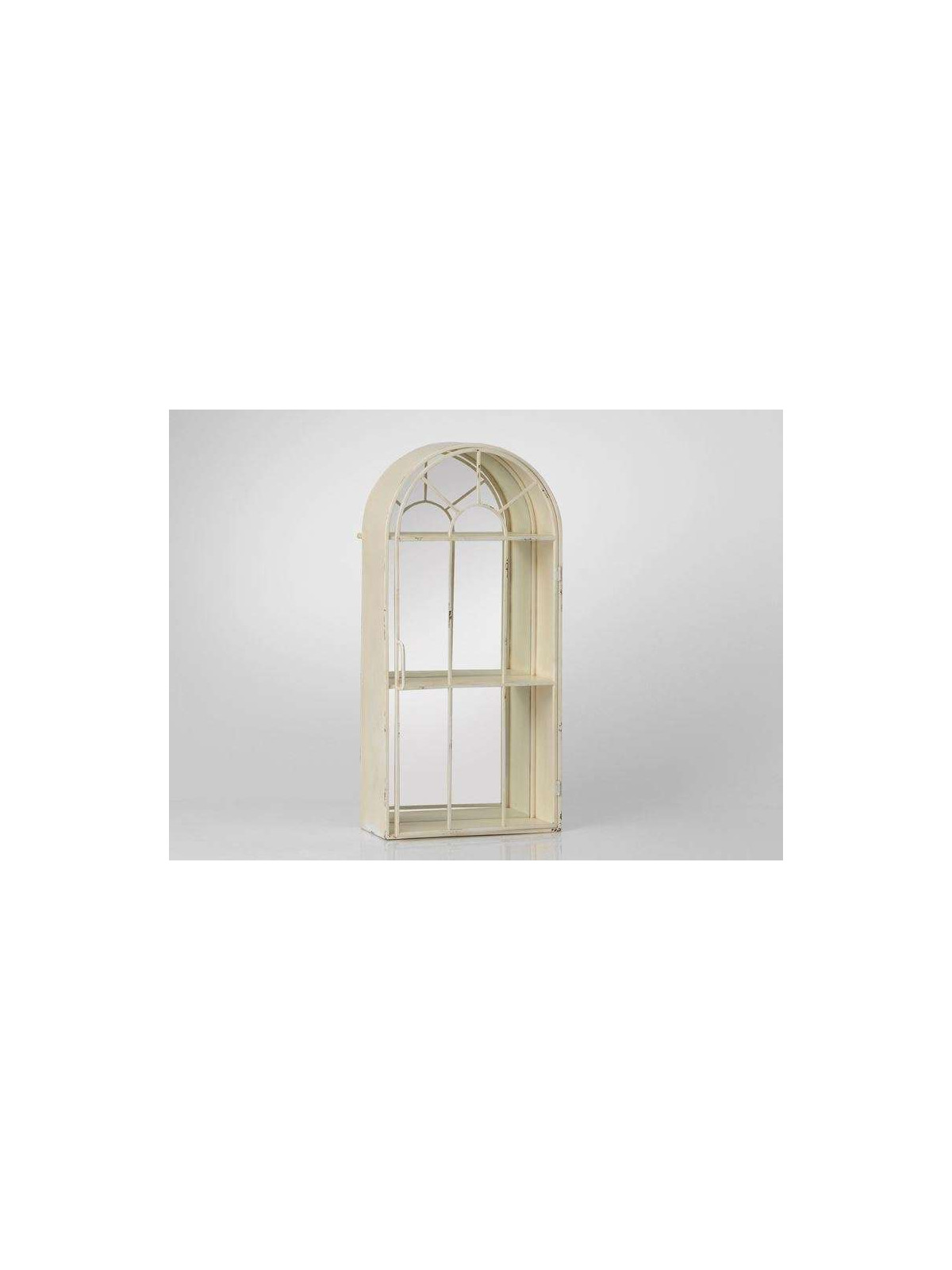 Etagère demi lune fond miroir