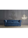 Grand canapé velours bleu chic Grand canapé velours bleu chic