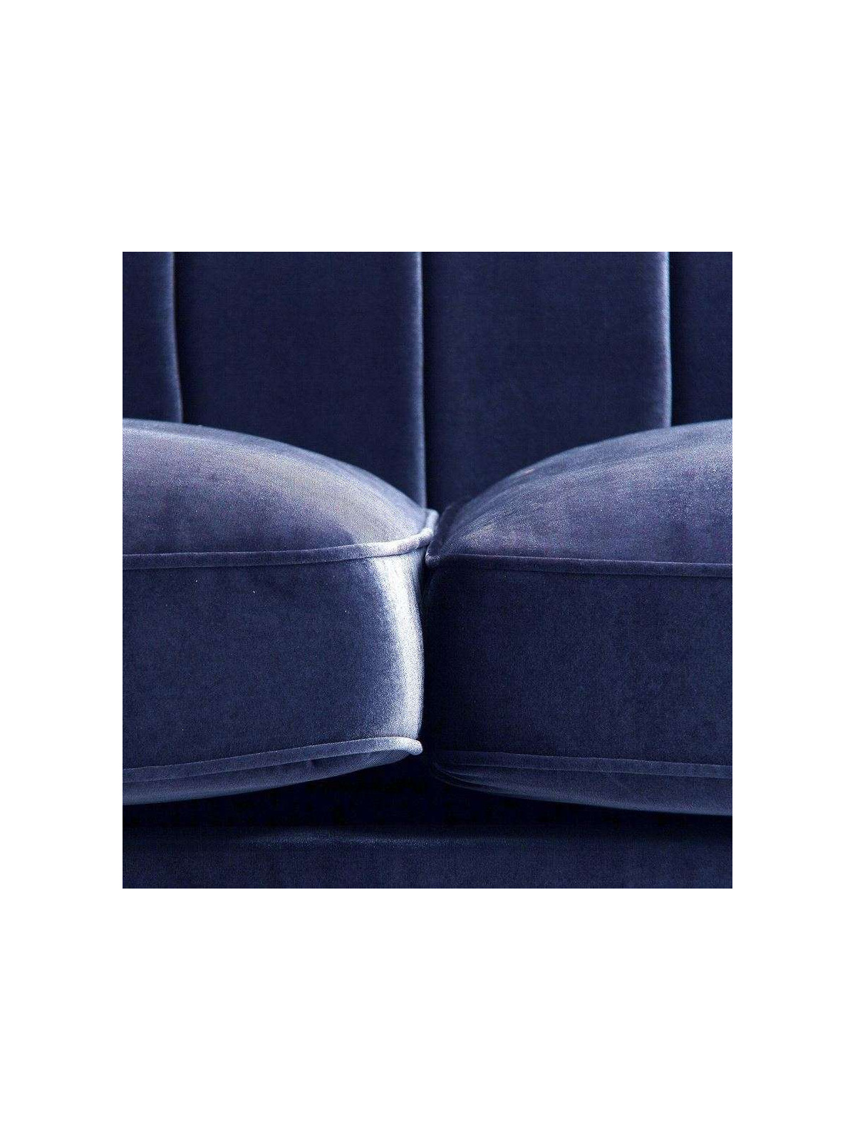 Grand canapé velours bleu chic