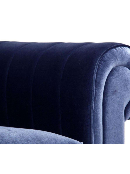 Grand canapé velours bleu chic Grand canapé velours bleu chic
