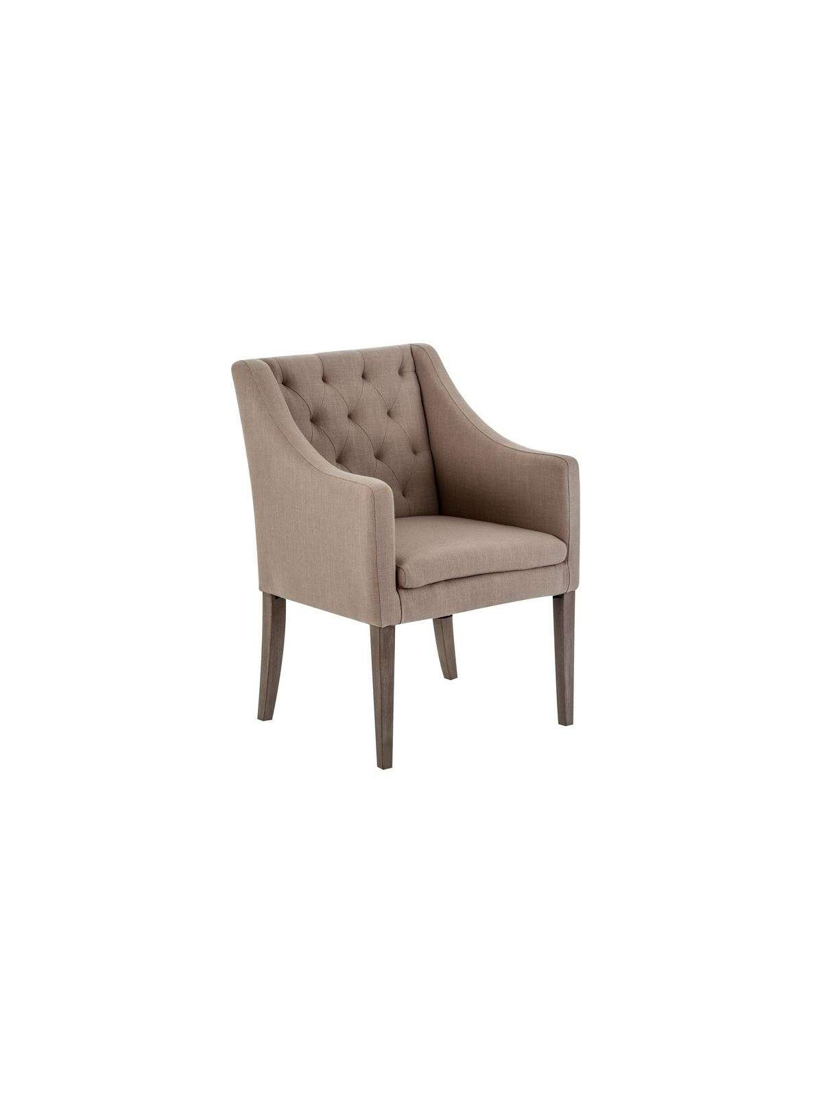 Fauteuil capitonné sable  Doubs