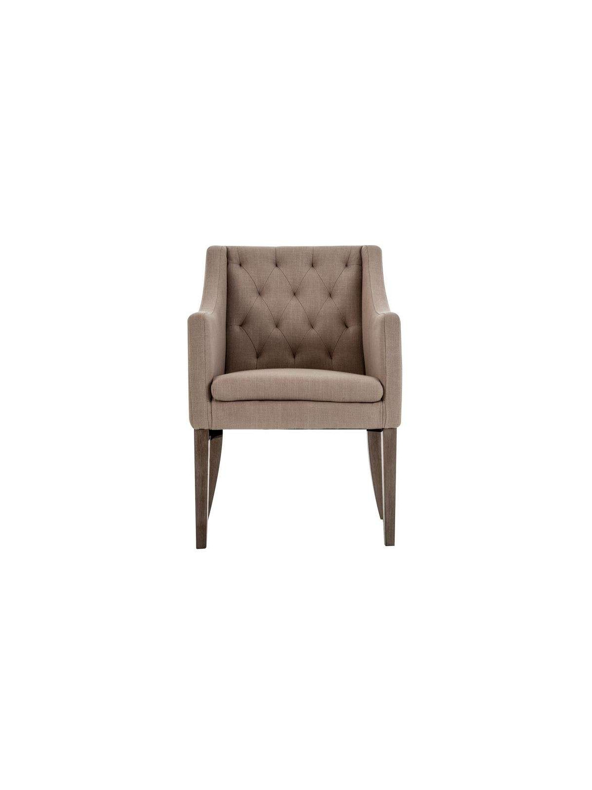 Fauteuil capitonné sable  Doubs