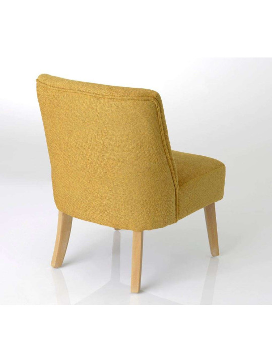 Fauteuil bas moutarde chiné