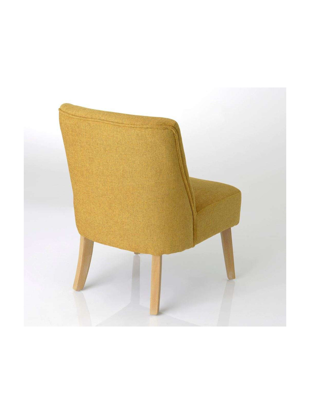 Fauteuil bas moutarde chiné