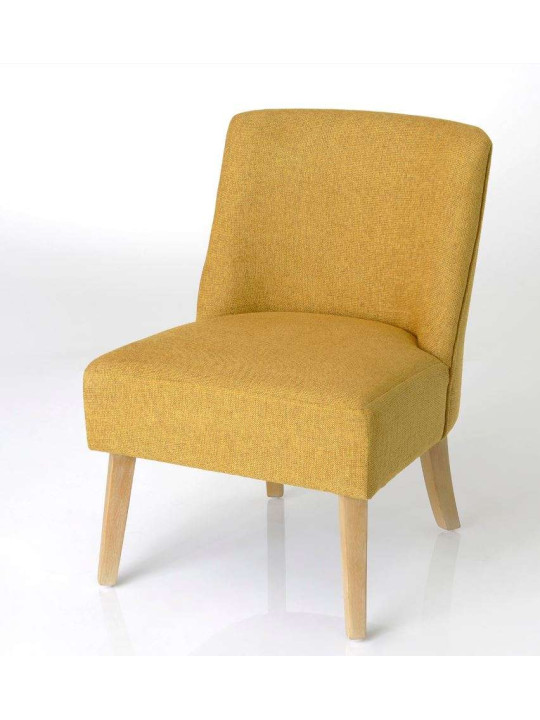 Fauteuil bas moutarde chiné
