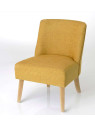 Fauteuil bas moutarde chiné