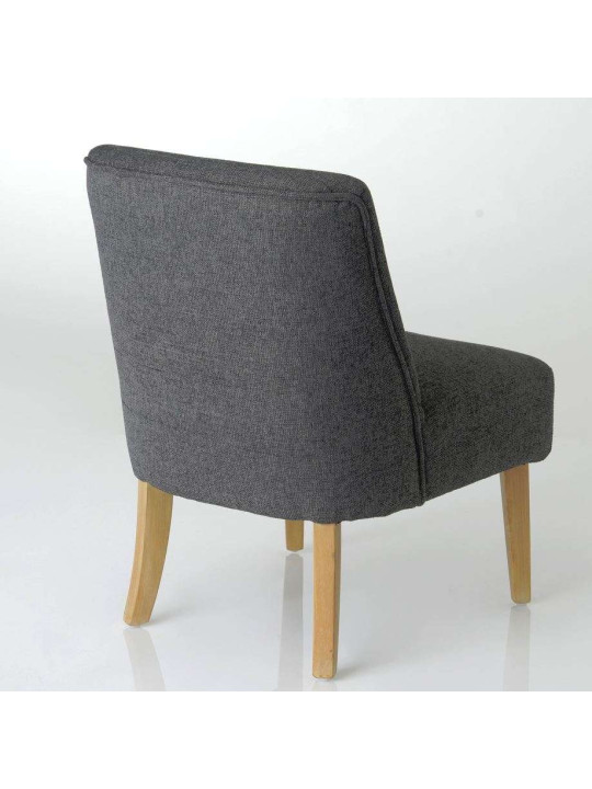 Fauteuil bas gris chiné Amadeus