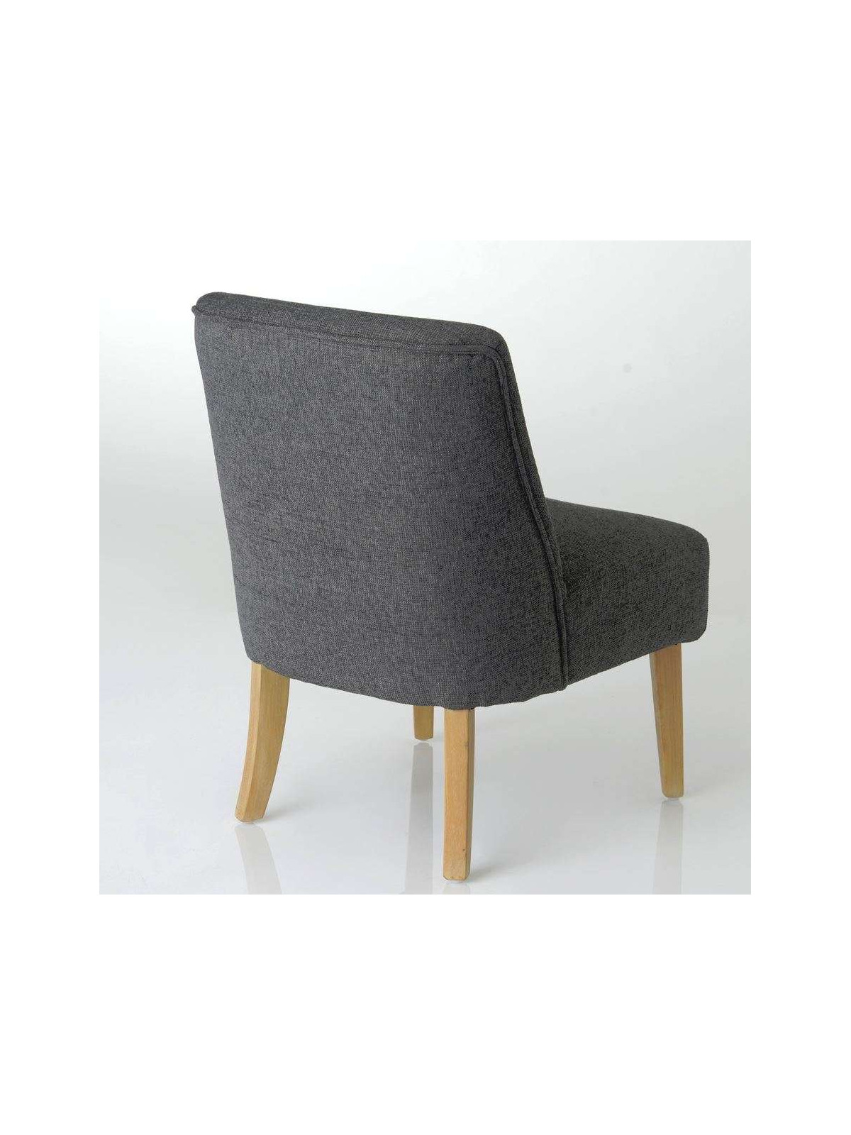 Fauteuil bas gris chiné Amadeus