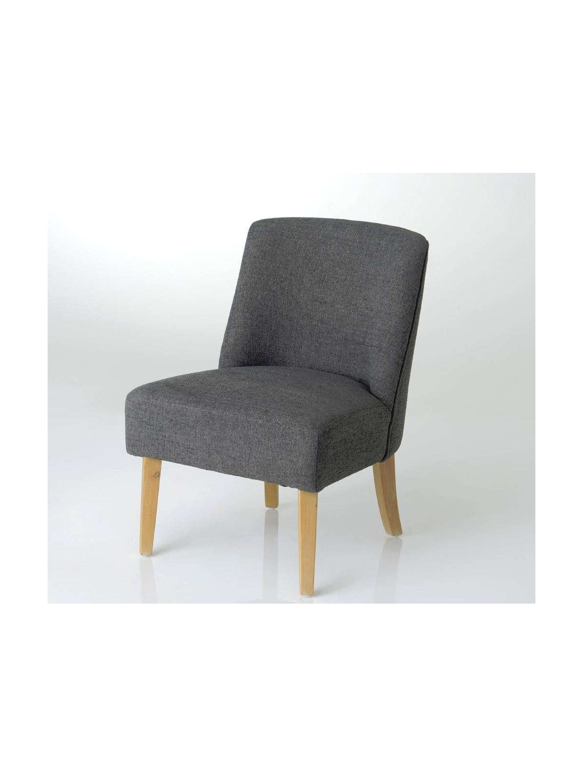 Fauteuil bas gris chiné Amadeus