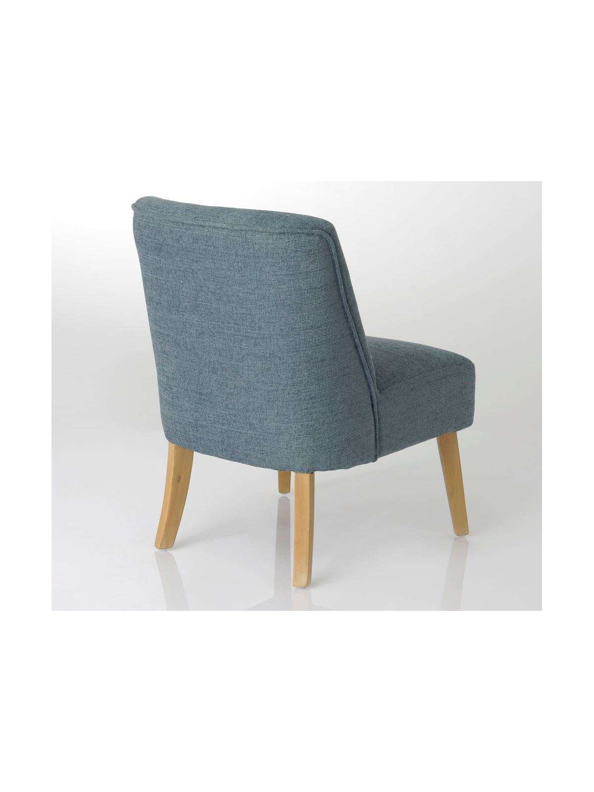 Fauteuil bas bleu chiné Amadeus