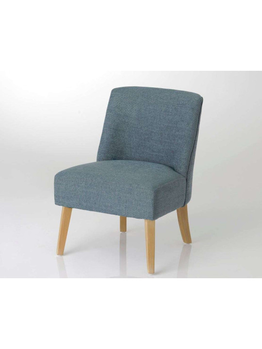 Fauteuil bas bleu chiné Amadeus