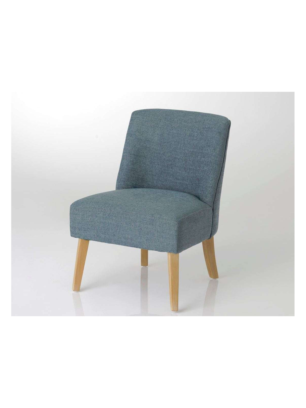 Fauteuil bas bleu chiné Amadeus