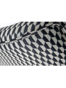 Fauteuil bas motifs noir et gris clair