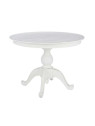 Table ronde 120 cm en bois cérusé crème