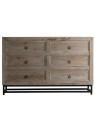 Commode bois contemporaine manguier 6 tiroirs