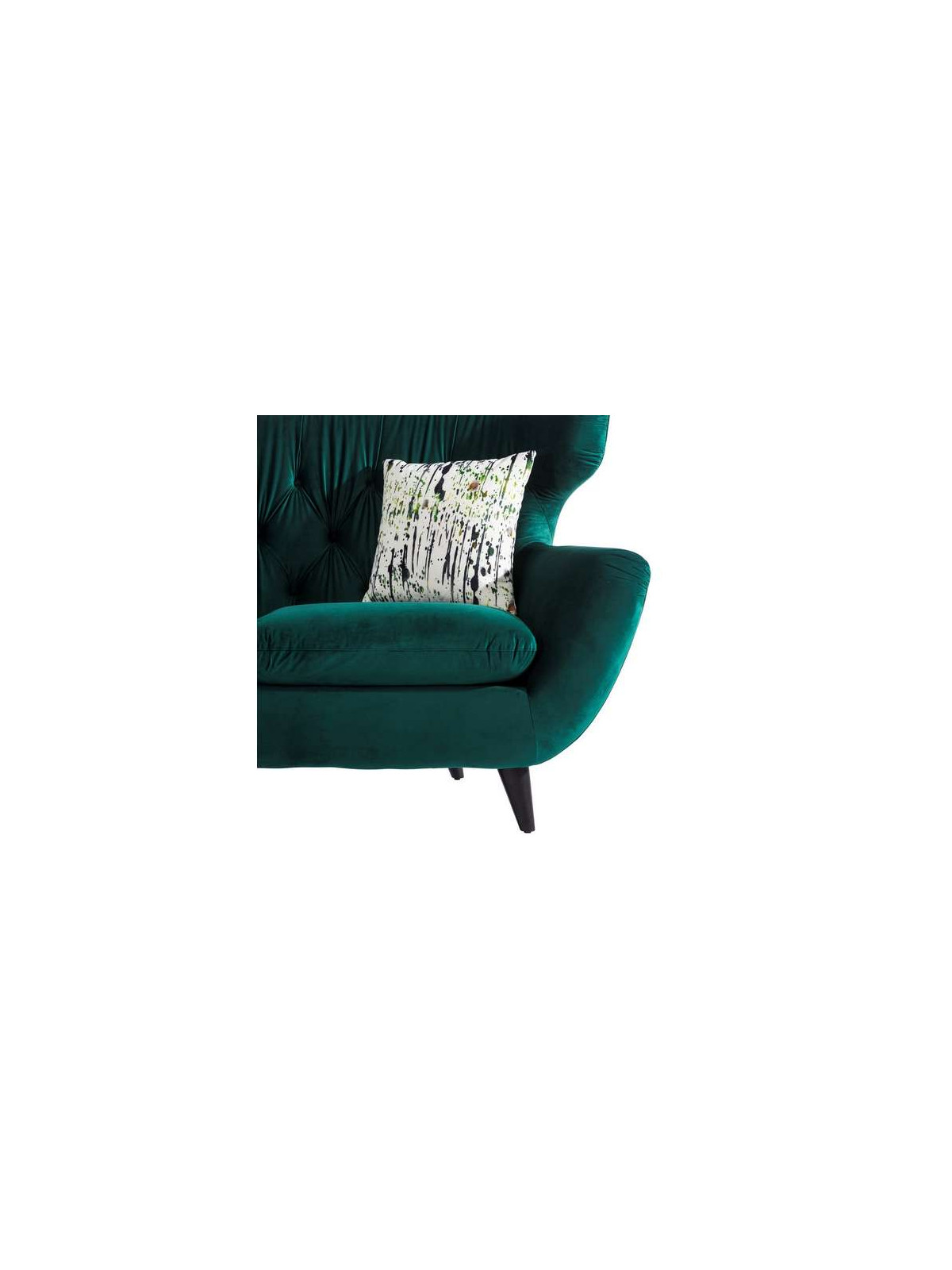 Canapé design velours vert 2 places