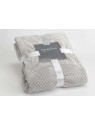 Grand plaid gris clair damier Amadeus 240 cm