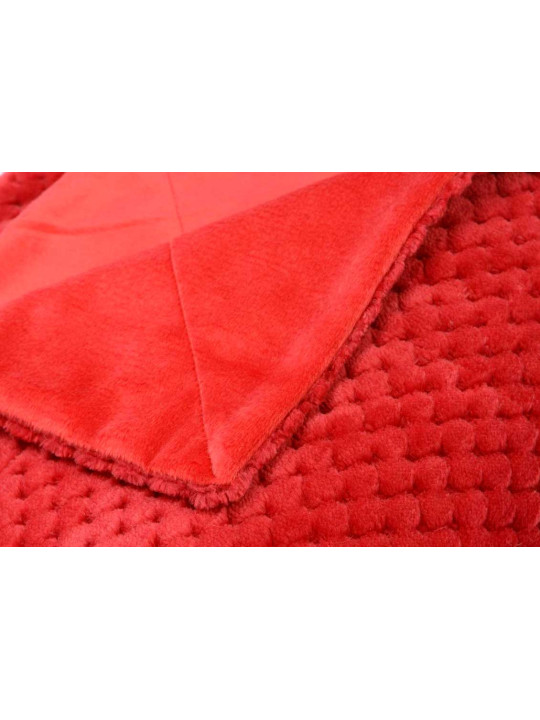 Plaid rouge damier Amadeus 170 cm