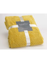 Plaid moutarde damier Amadeus 170 cm