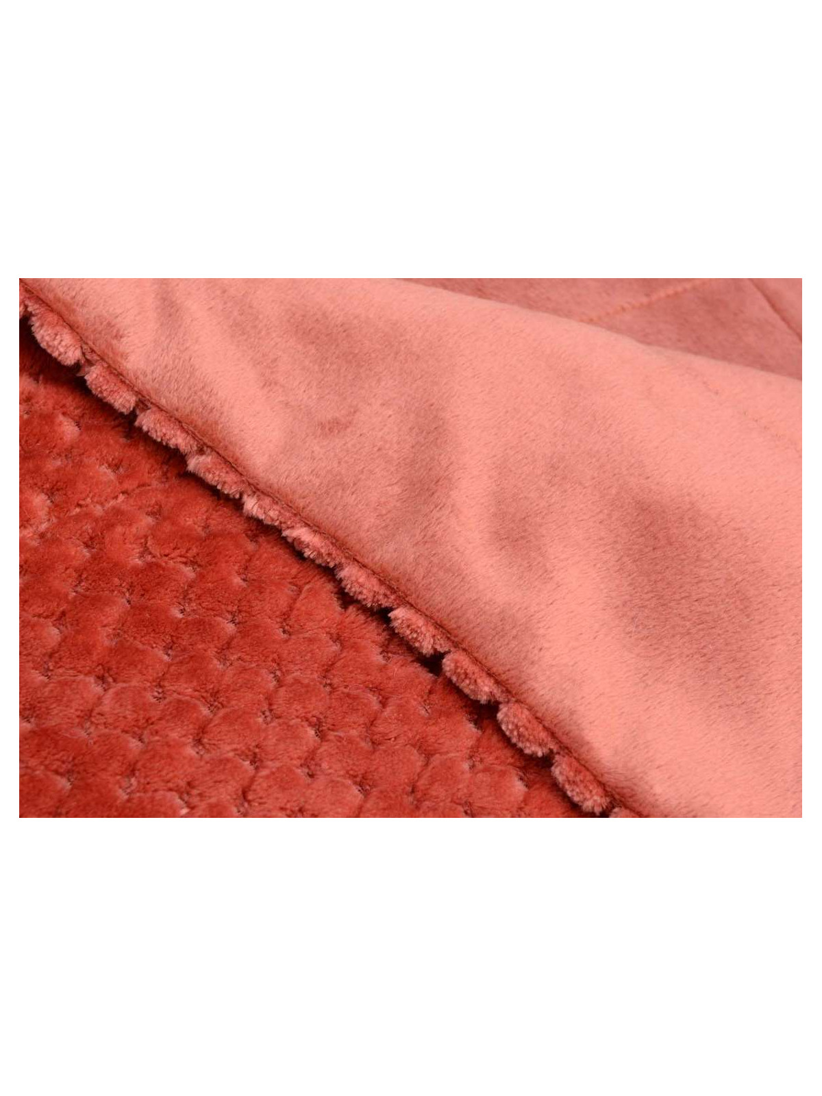 Plaid orangée damier Amadeus 170 cm