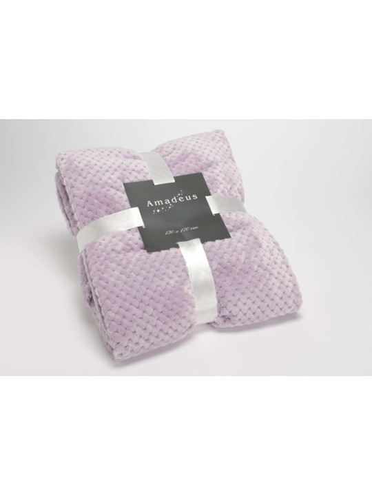 Plaid lilas damier Amadeus 170 cm