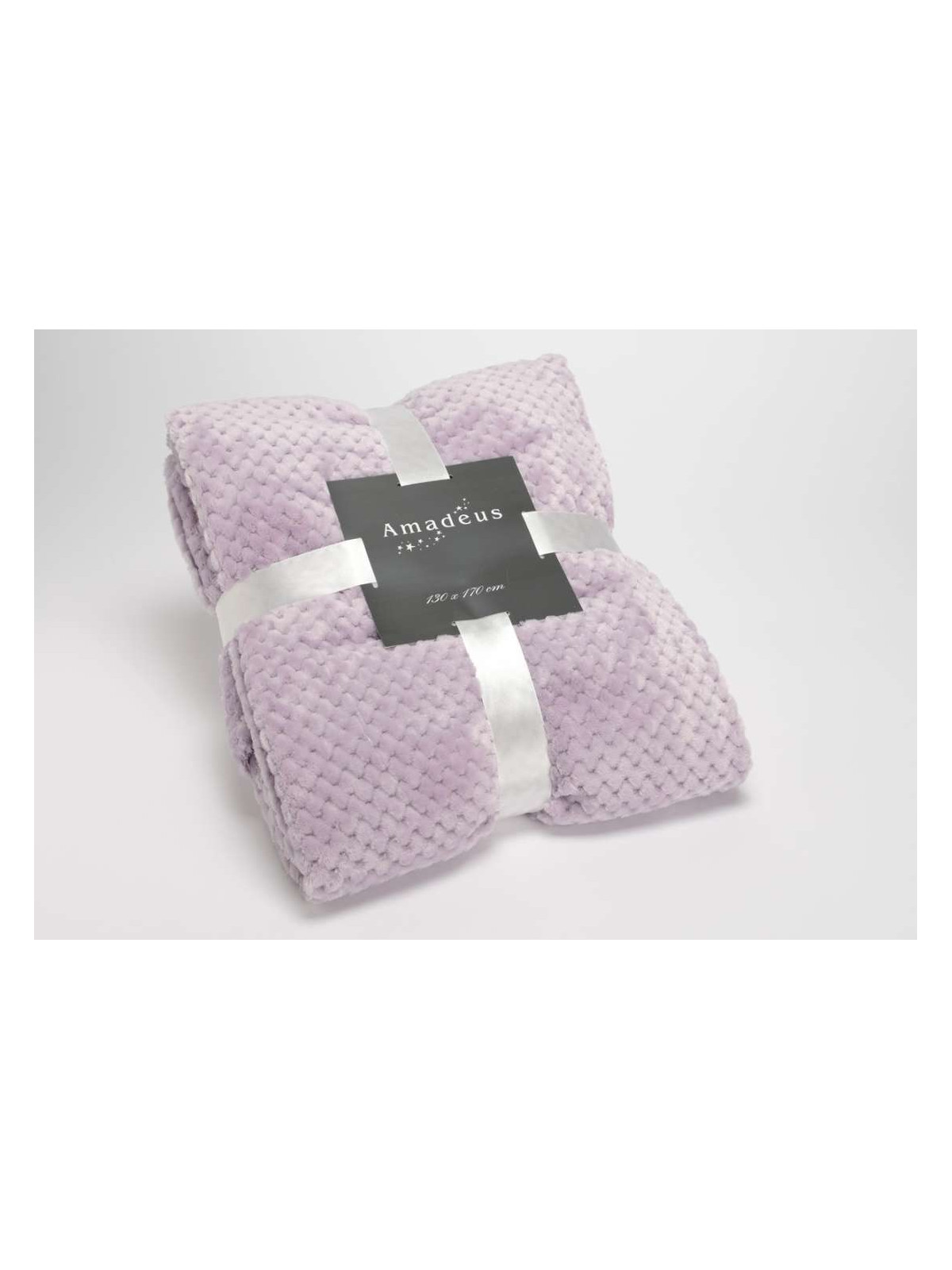 Plaid lilas damier Amadeus 170 cm