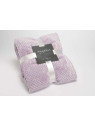 Plaid lilas damier Amadeus 170 cm