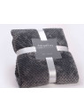 Plaid gris damier Amadeus 170 cm