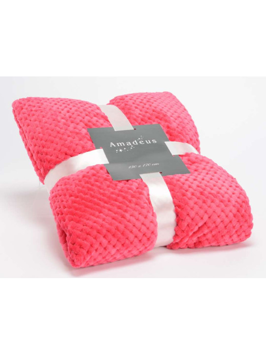 Plaid fushia damier Amadeus 170 cm