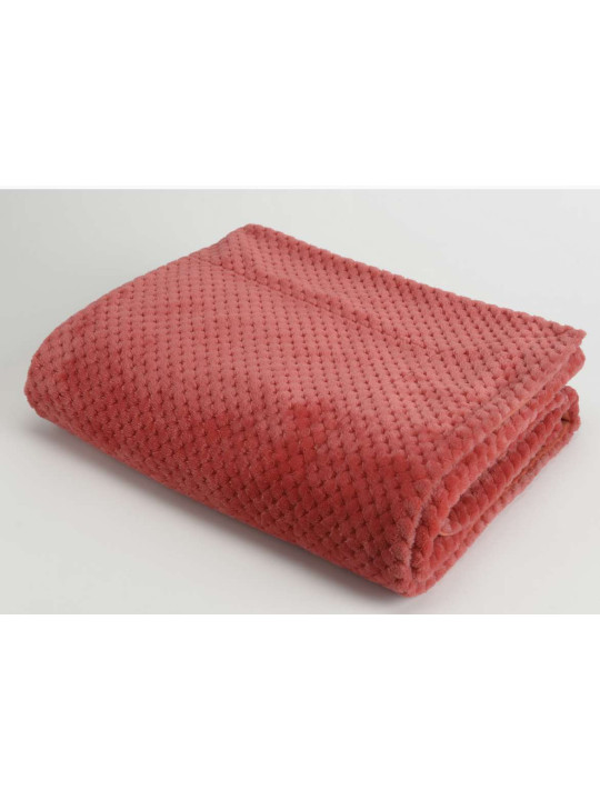 Plaid cranberry damier Amadeus 170 cm