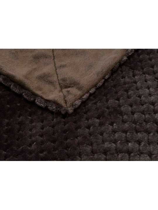 Plaid chocolat damier Amadeus 170 cm