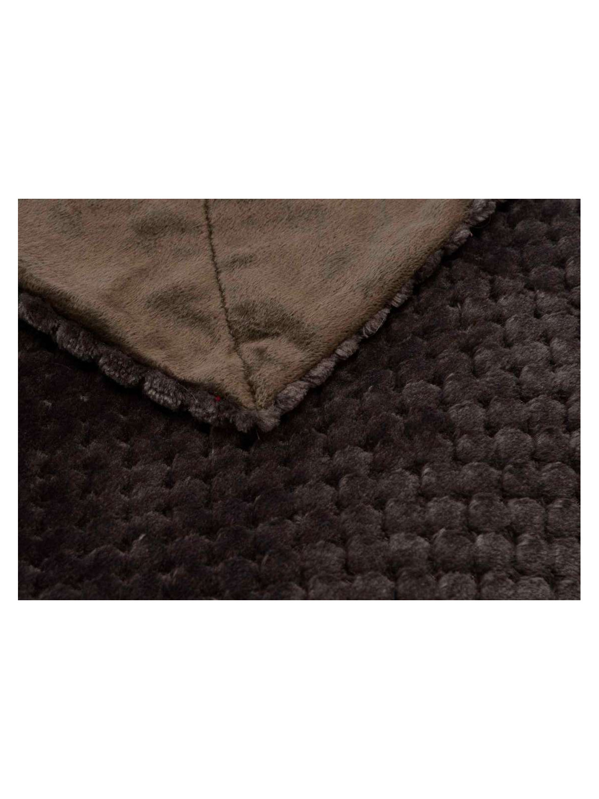 Plaid chocolat damier Amadeus 170 cm