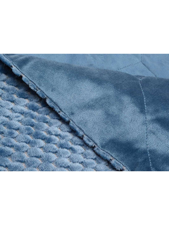 Plaid bleu nuit damier Amadeus 170 cm