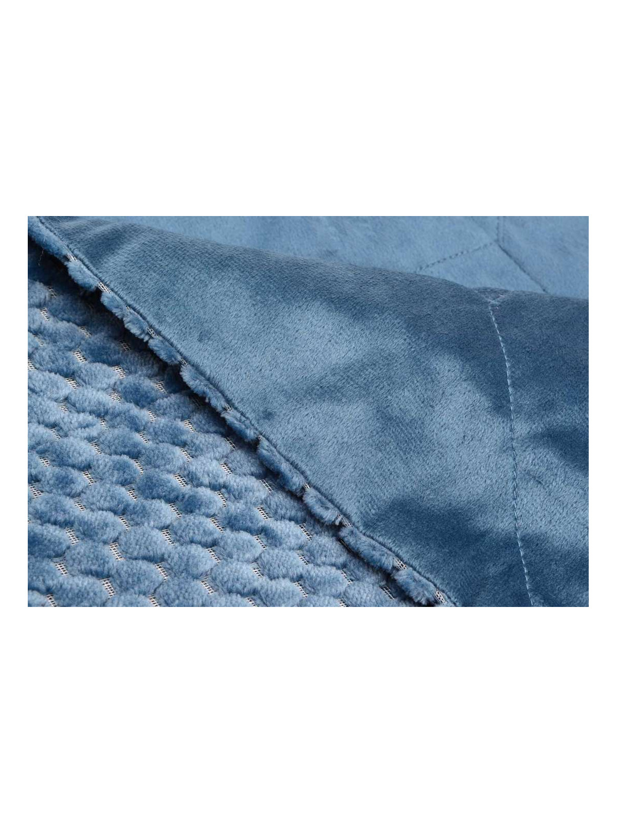 Plaid bleu nuit damier Amadeus 170 cm
