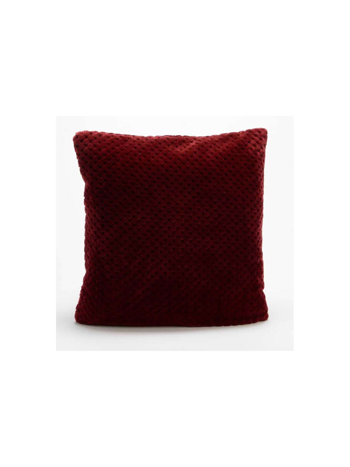 Coussin bordeaux damier par 2 