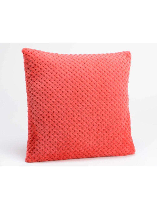 Coussin corail damier par 2 