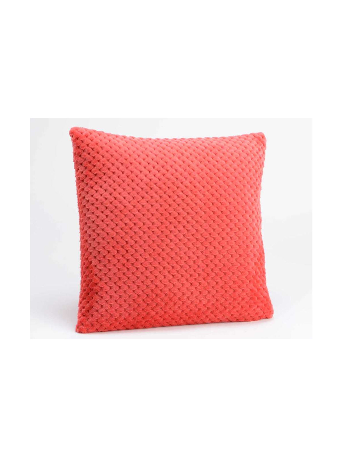 Coussin corail damier par 2 