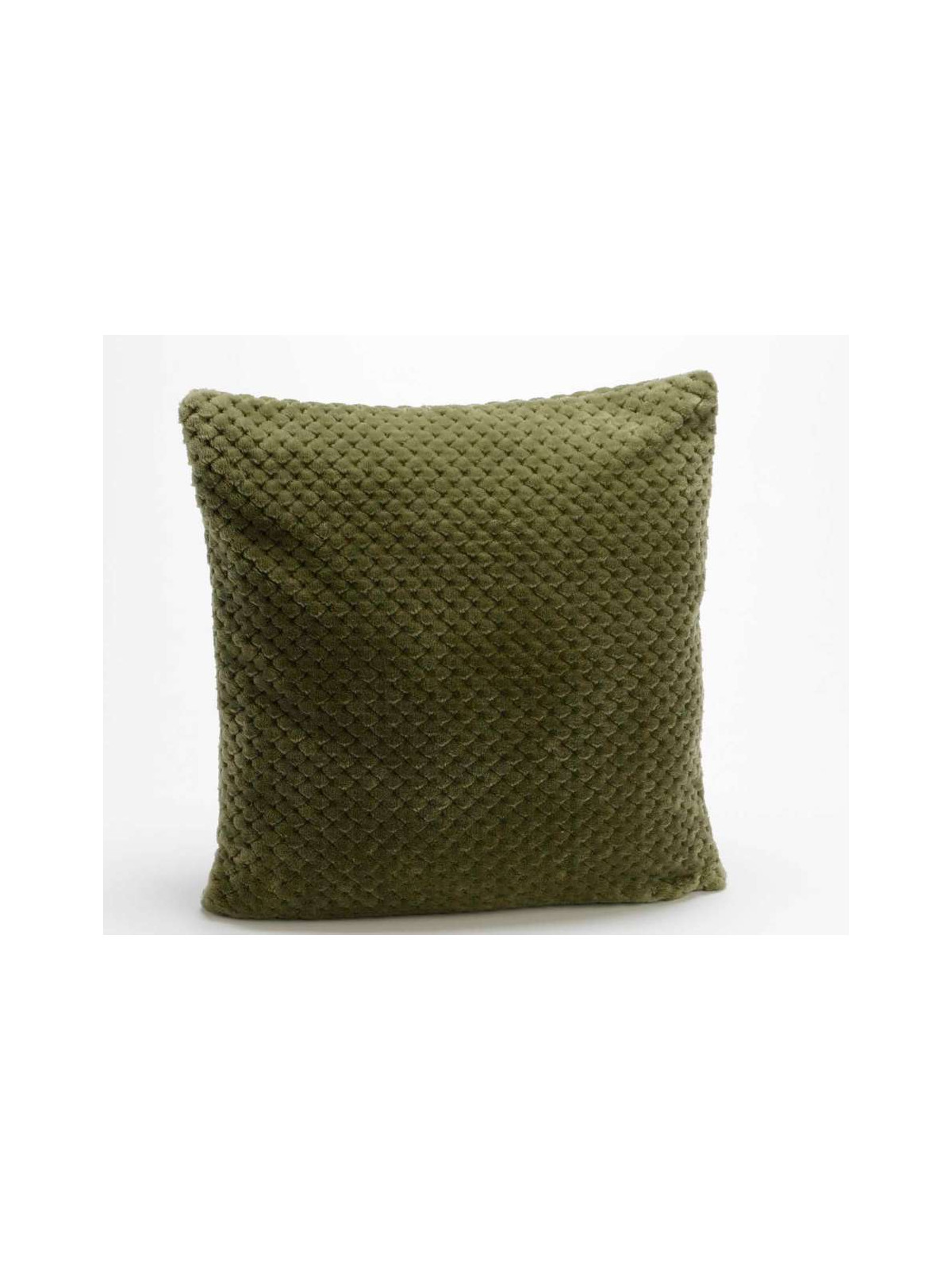 Coussin kaki damier par 2 