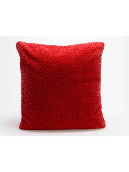 Coussin rouge damier par 2 