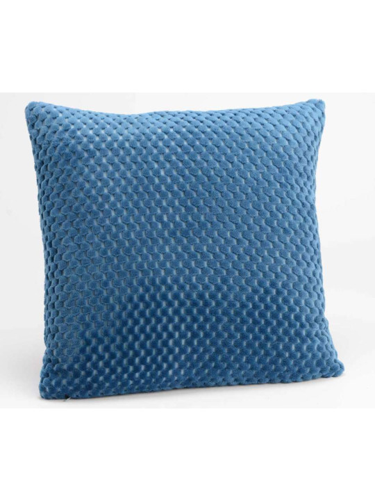 Coussin bleu damier par 2 