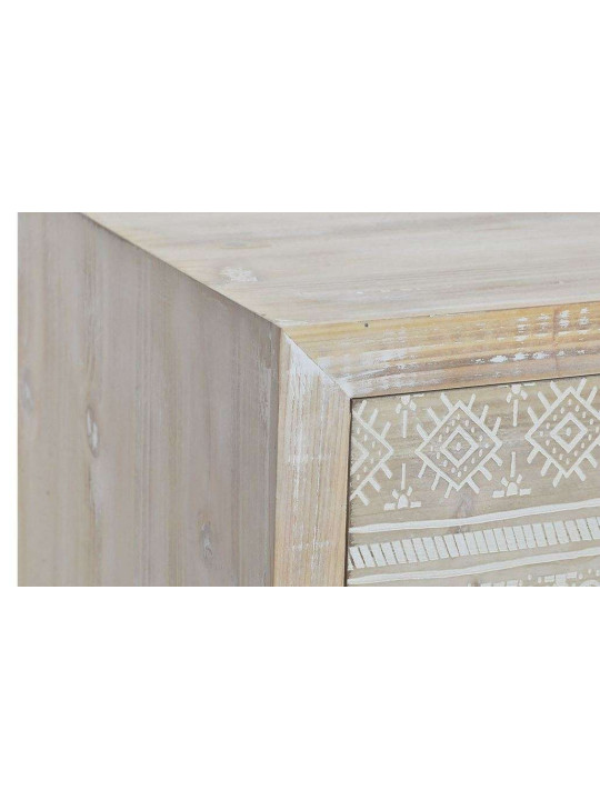 Commode cérusé 5 tiroirs décorés Sofia