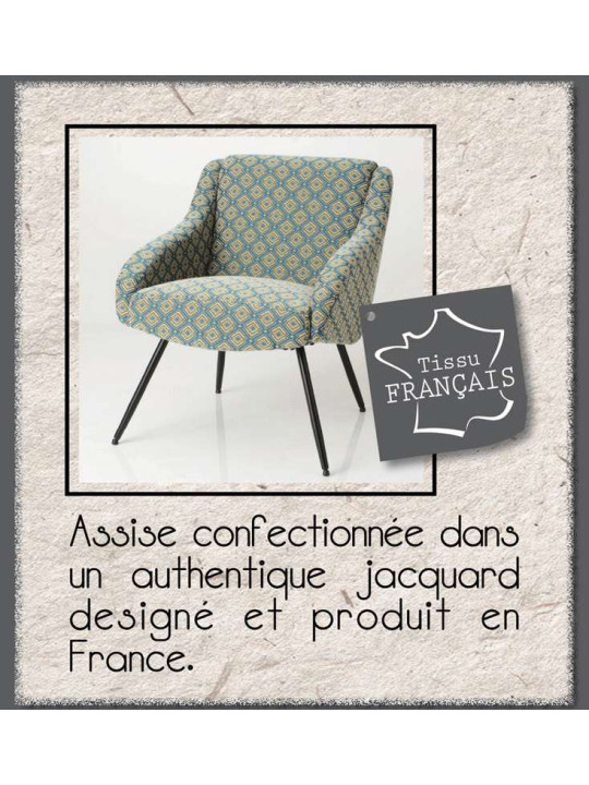 Fauteuil tapissé moderne