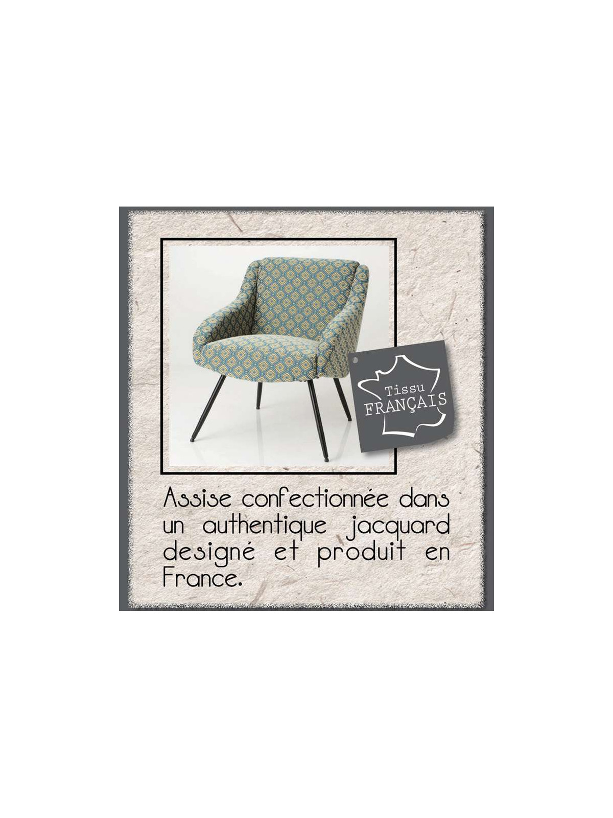 Fauteuil tapissé moderne