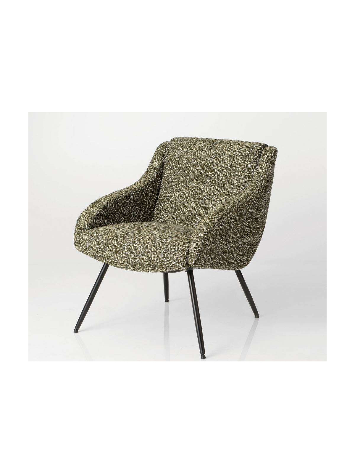 Fauteuil tapissé moderne multicolor