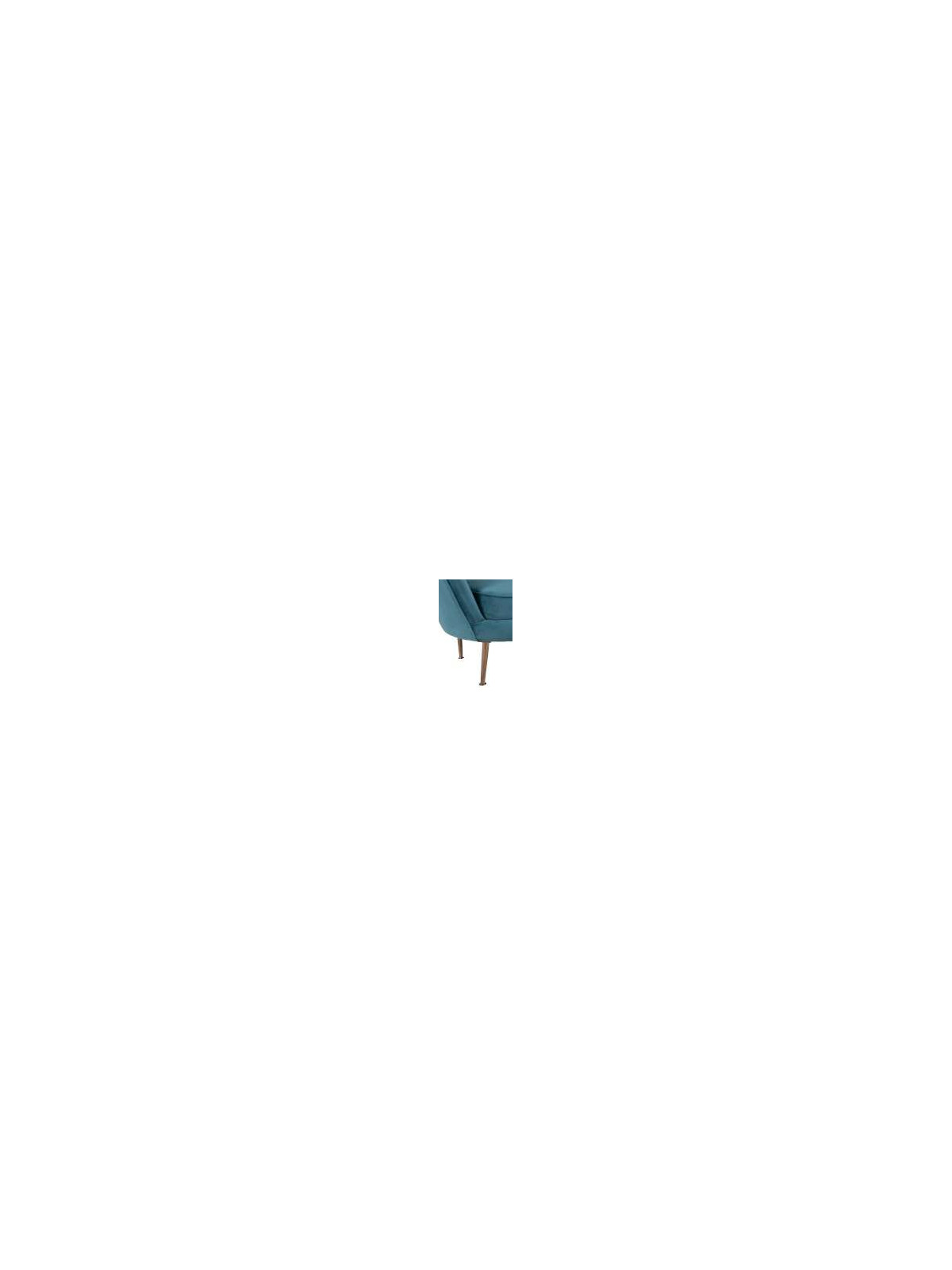 Fauteuil velours bleu forme fleur