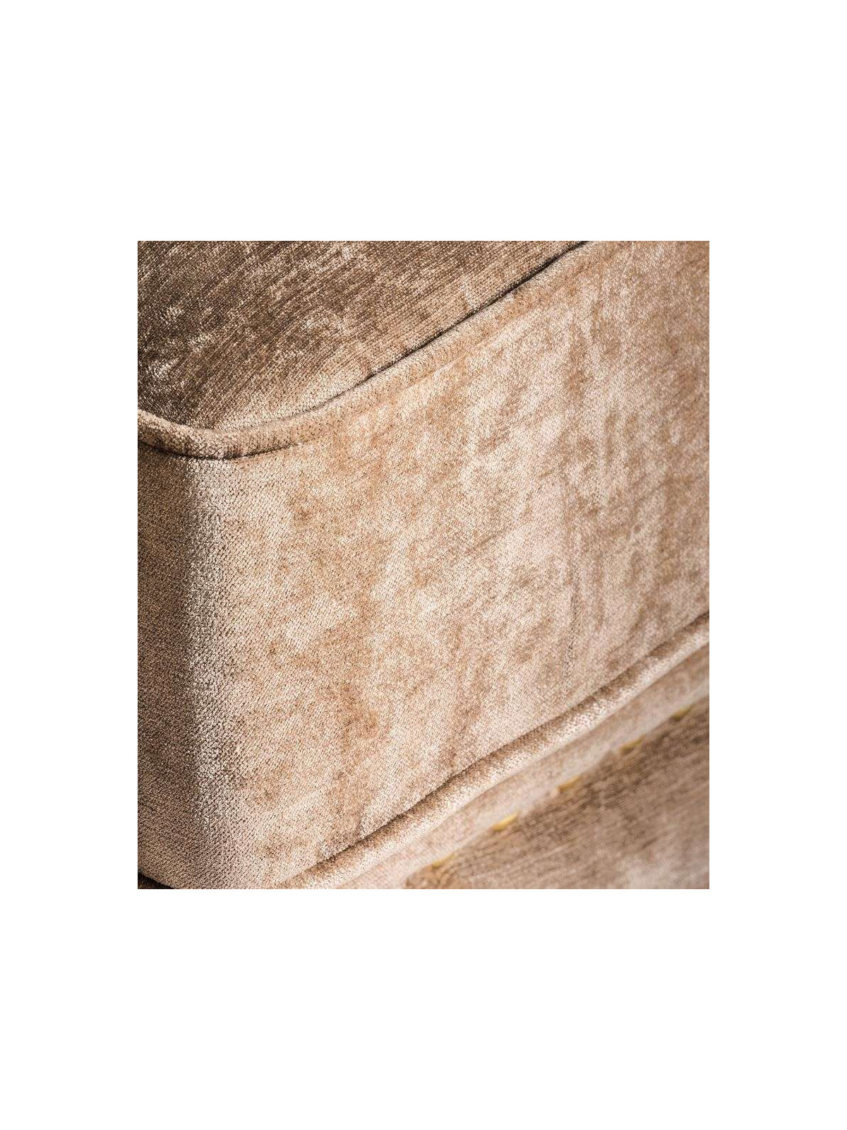 Fauteuil carré chic beige doré