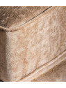 Fauteuil carré chic beige doré